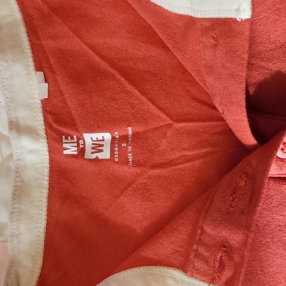 Orange and cream cotton crop jersey.  Small - Picture 4 of 4